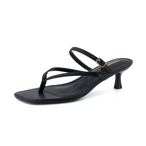 CUSHIONAIRE Madrid Damensandalen mit Kätzchen-Absatz und Memory-Schaum, breite Breiten erhältlich, Schwarz, 39.5 EU CUSHIONAIRE Madrid Damensandalen mit Kätzchen-Absatz und Memory-Schaum, breite Breiten erhältlich, Schwarz, 39.5 EU von CUSHIONAIRE