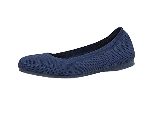CUSHIONAIRE Tyra Knit Flat für Damen mit Memory Foam und Breiten Breiten erhältlich, Marineblau, 39 EU von CUSHIONAIRE