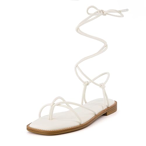 CUSHIONAIRE Virtue-Sandalen zum Schnüren für Damen + Memory Foam, große Weiten erhältlich, Elfenbein, 39 EU W CUSHIONAIRE Virtue-Sandalen zum Schnüren für Damen + Memory Foam, große Weiten erhältlich, Elfenbein, 39 EU W von CUSHIONAIRE