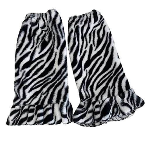 Beinstulpen Socken Knielang Zebra Print Student Pile Socken Outdoor Strick Lose Strümpfe, Schwarz , M-XXL Tall von CUSROS