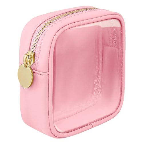 Kleine Make-up-Tasche, tragbare Kosmetiktasche, transparenter Reise-Make-up-Koffer, Organizer für Frauen, leicht, wasserdicht, Kulturbeutel für Mädchen, tragbare Make-up-Tasche mit Reißverschluss, von CUSROS