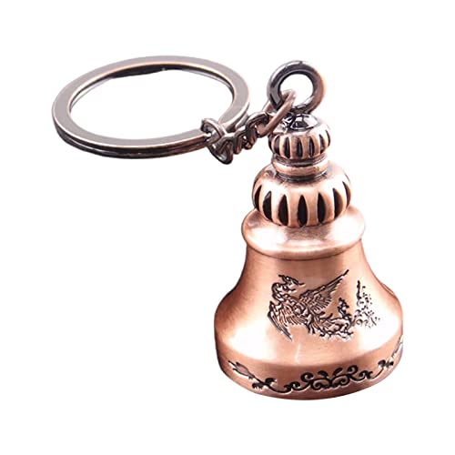 Schlüsselanhänger aus Metall, Vintage-Stil, Glockenform, Drache und Phönix, kreatives Geschenk, kleines Geschenk, Schlüsselanhänger, Handyanhänger, Rotbronze von CUSROS