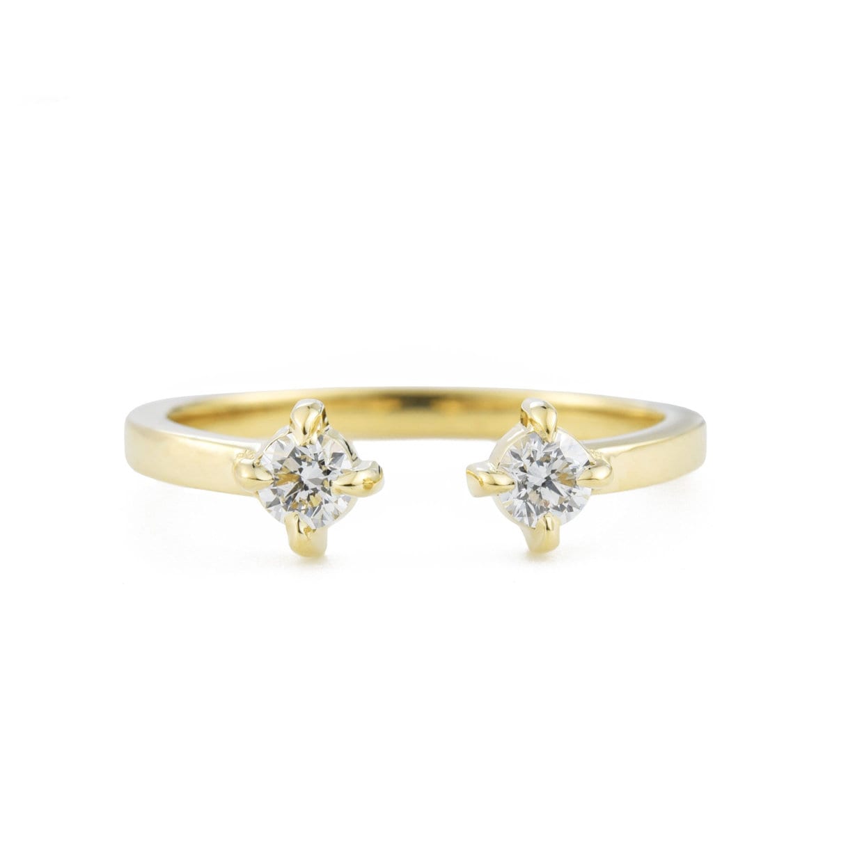 Diamant Offener Manschettenring, Manschettenring Gold, 14K Goldring, Stapelring 18K Goldring von CUSTOMFINEJEWELRYNYC