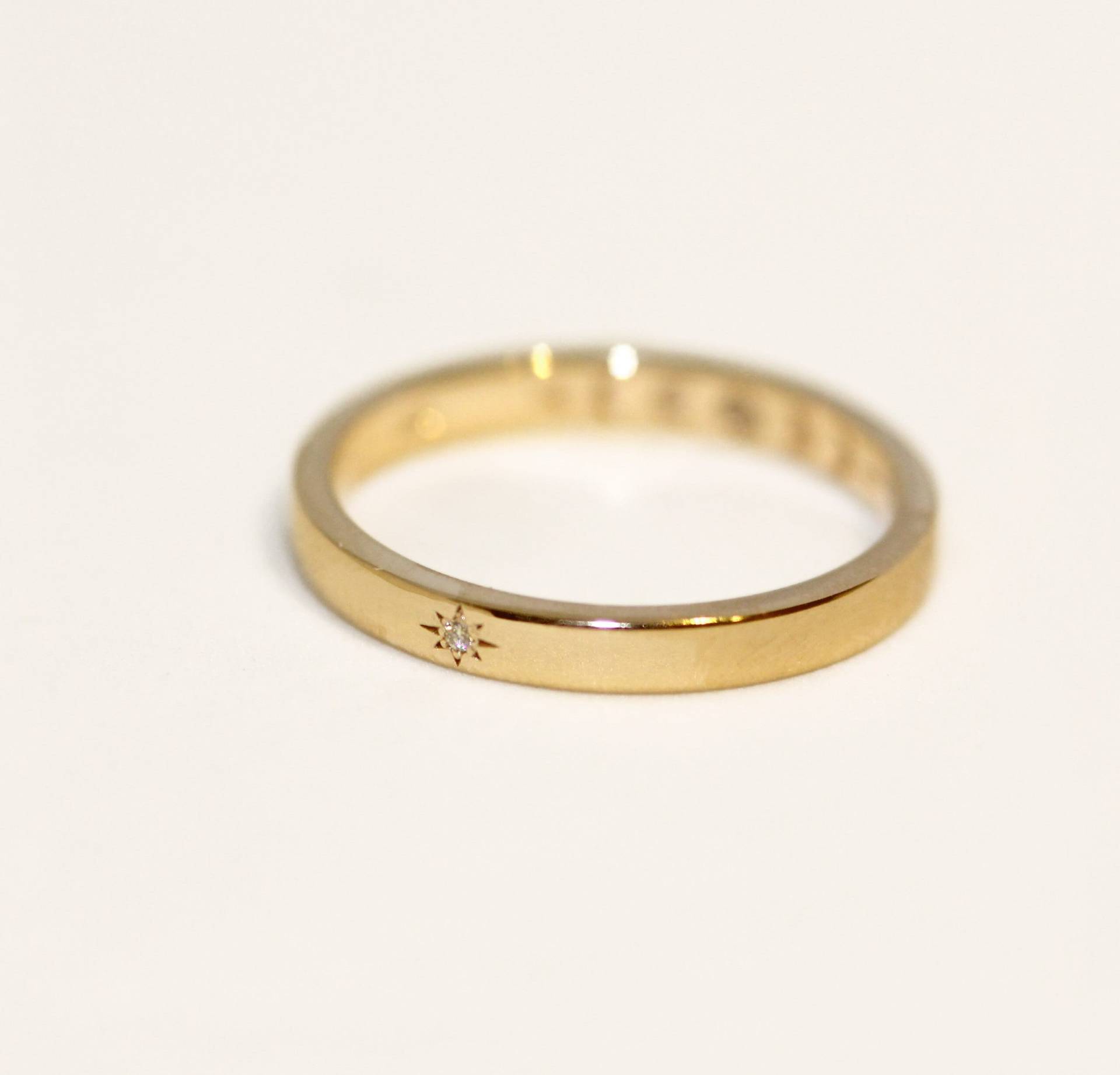 Mond Ring, Diamant Eternity Band Weißgold - 14K Ehering/Ring Gold Für Frauen von CUSTOMFINEJEWELRYNYC