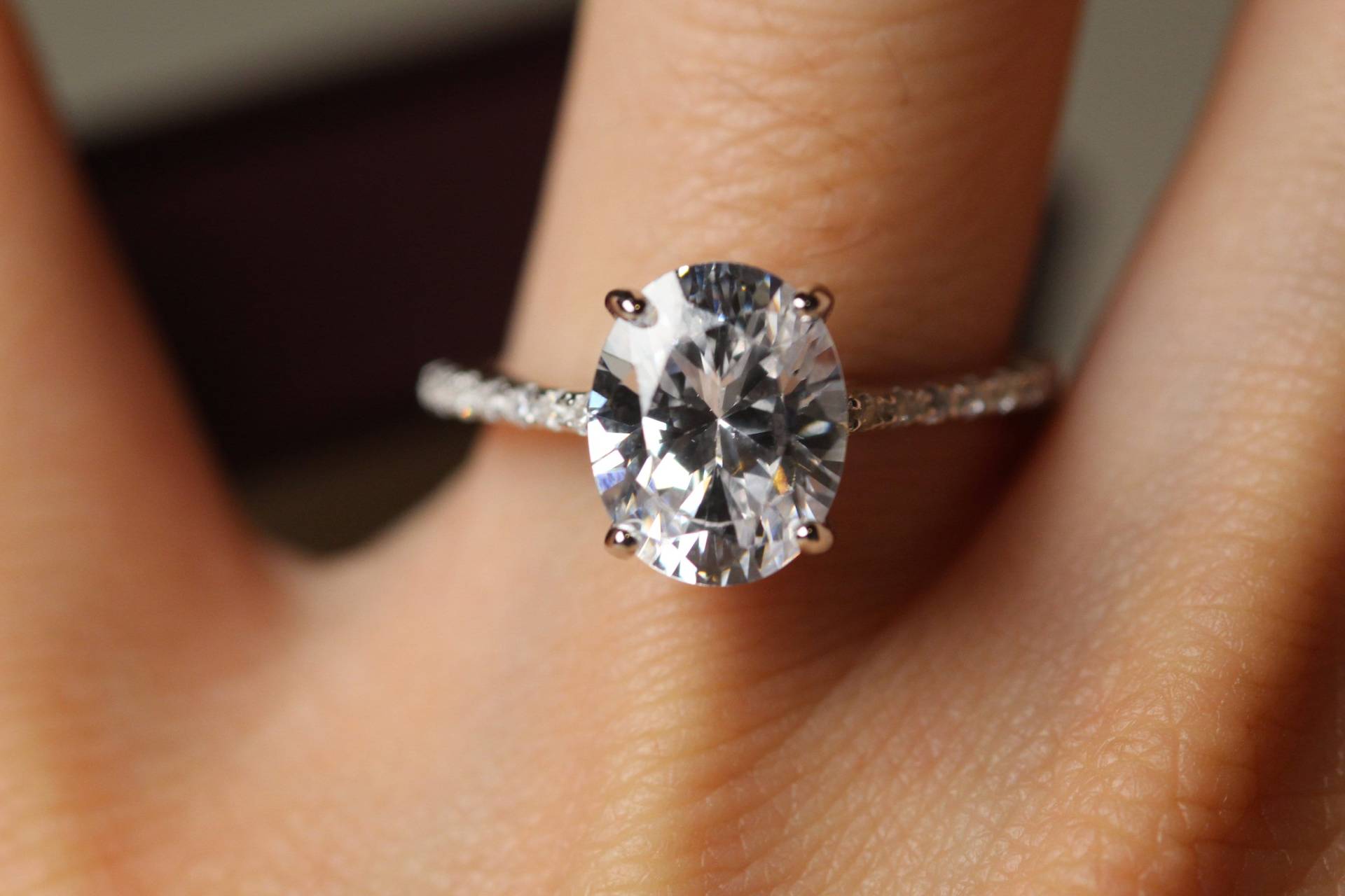Natürlicher Ovaler Diamant Verlobungsring/Platin Ehering Frauen Vorschlag Für Sie von CUSTOMFINEJEWELRYNYC