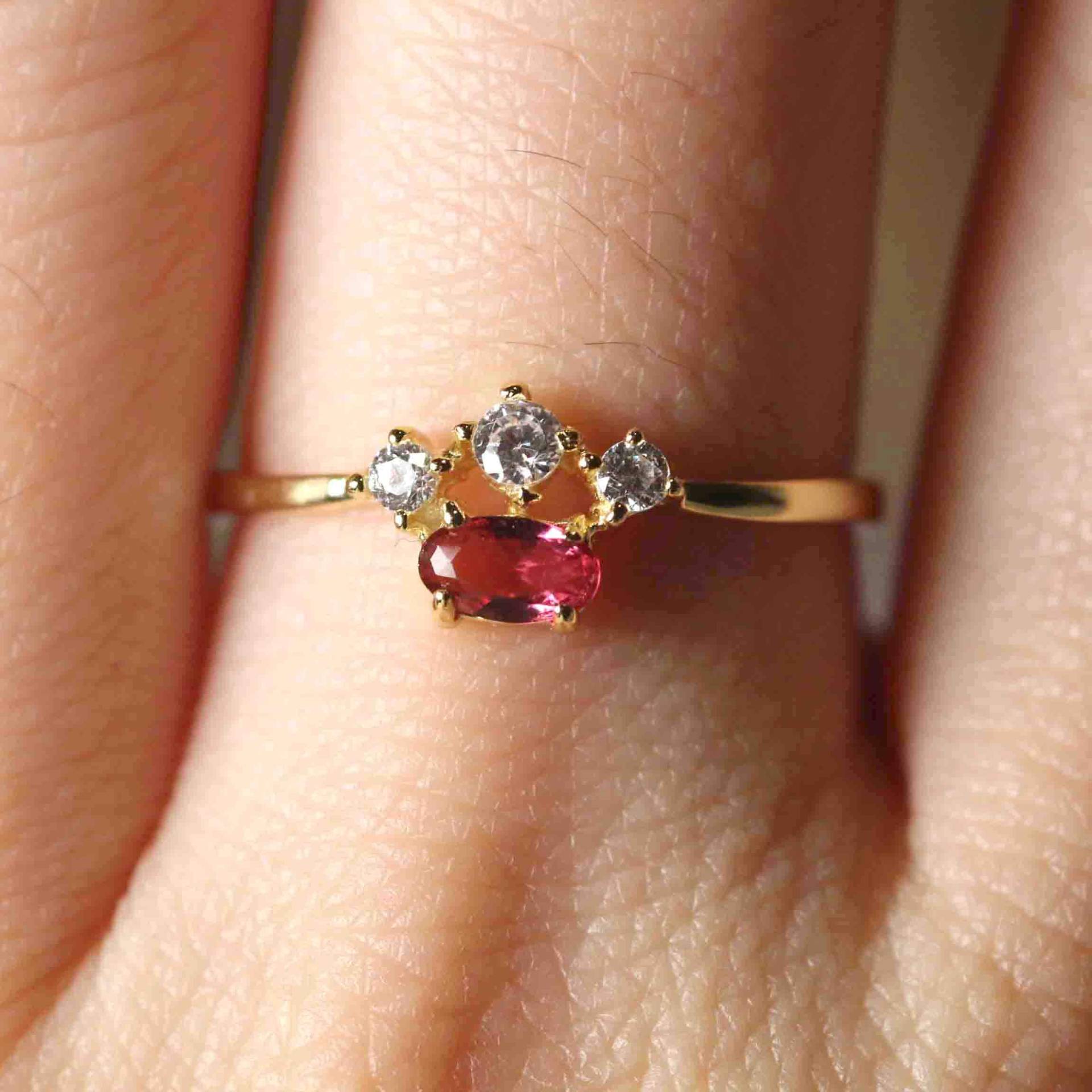 Rubin Ring Für Sie/Beste Geschenke Liebhaber Handgemacht Hergestellt in Nyc Mit Diamant 14K Ruby Frauen von CUSTOMFINEJEWELRYNYC