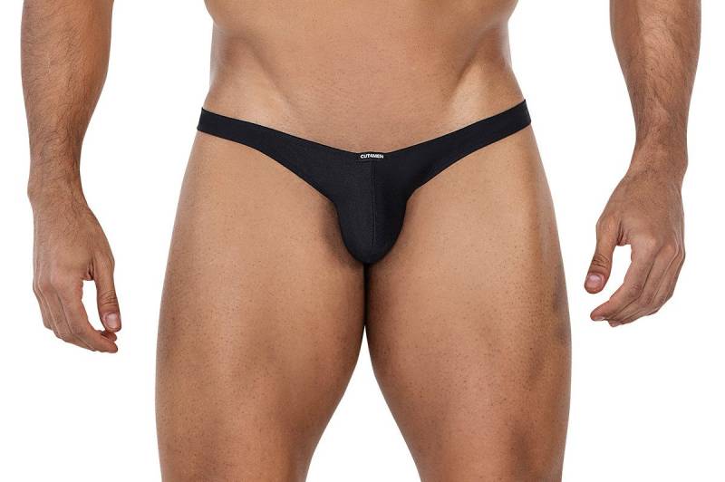 CUT4MEN Dessous String Schwarzer Männer Thong Capri Slip blickdicht elastisch von CUT4MEN Dessous