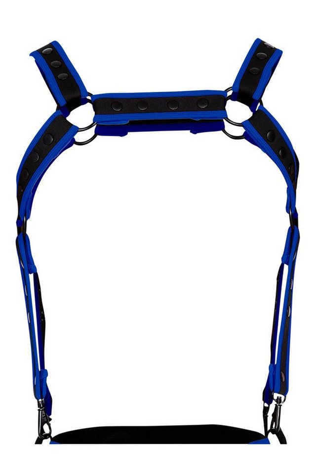 CUT4MEN Body Body Harness in schwarz/neonblau - One Size von CUT4MEN