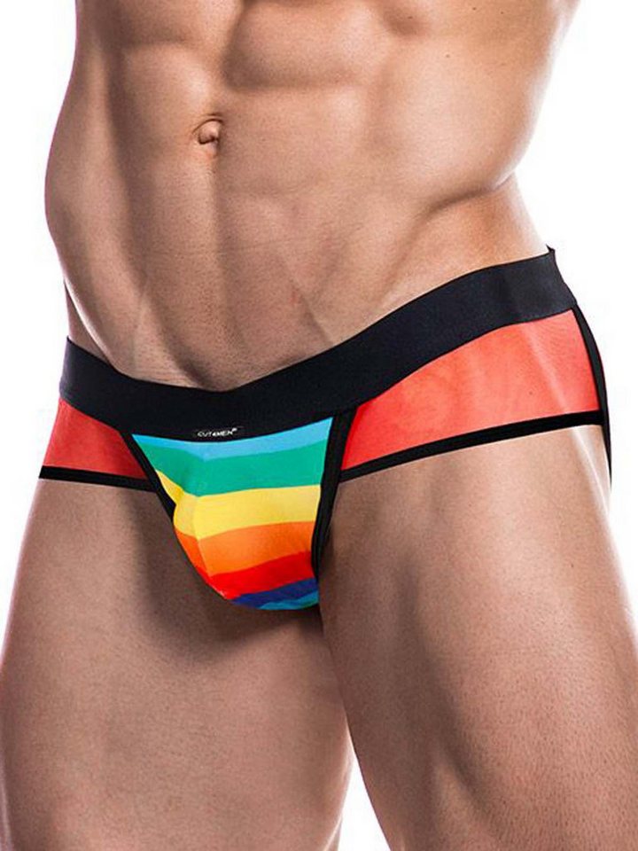 CUT4MEN String Cut4Men Mixed Jockstrap Underwear Rainbow von CUT4MEN