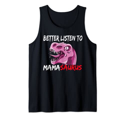 Niedlicher Dinosaurier-Dinosaurier, Mama, Mama, Pink Tank Top Niedlicher Dinosaurier-Dinosaurier, Mama, Mama, Pink Tank Top von CUTE FUNNY CARTOON DINOSAUR DESIGN CO.