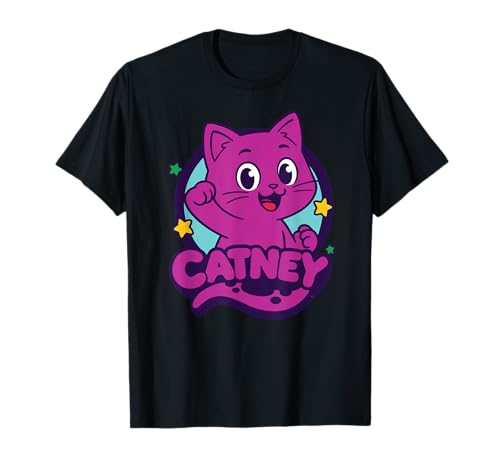 Catney Vintage 90er lila Charakter für Kinder lustig T-Shirt Catney Vintage 90er lila Charakter für Kinder lustig T-Shirt von CUTE & TEES