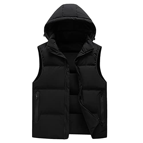 CUTEAS Leichte Daunenjacke Weste 2022 Neue Frühling Herren Weste Koreanische lässige weiße Enten Daunenjacke Trend,2512black,6XL von CUTEAS