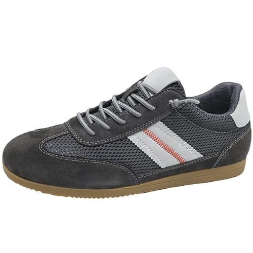 CUTEHEELS Atmungsaktive Freizeitschuhe für Herren und Damen - Bequeme Sohle mit Verstärktem Absatz, Geeignet für College-/Vintage-Style (Grau, 42 EU) von CUTEHEELS