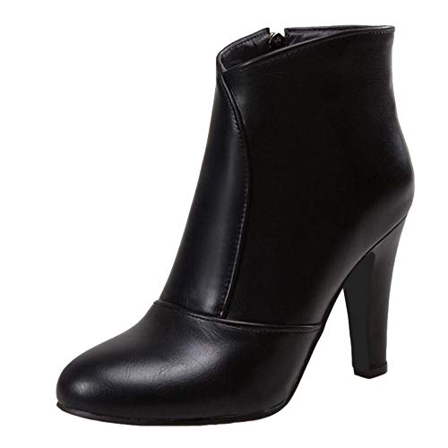 CUTEHEELS Damen Kurzschaft Stiefel mit Absatz (Schwarz, 37 EU) von CUTEHEELS