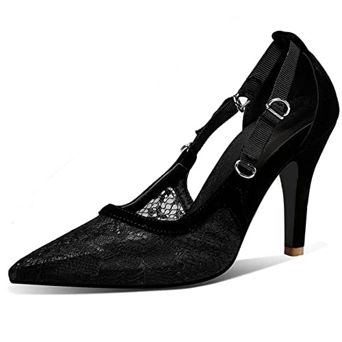 CUTEHEELS Damen Sexy Sandalen mit Absatz (Schwarz, 48 EU) von CUTEHEELS
