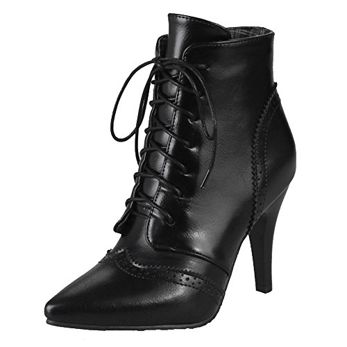 CUTEHEELS Damen Stiefel mit Absatz Schnürsenkel Stiefeletten von CUTEHEELS