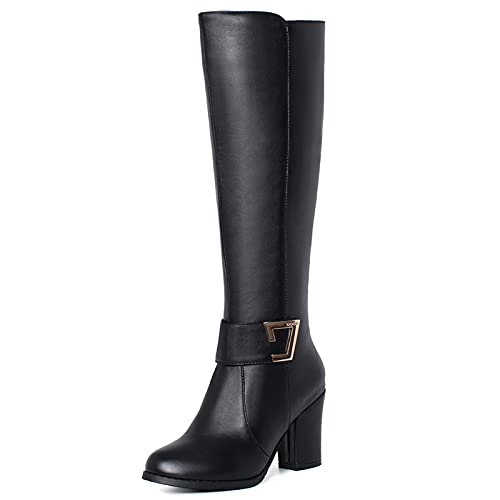 CUTEHEELS Damen Stiefel mit Blockabsatz Reißverschluss Langschaft Stiefel CUTEHEELS Damen Stiefel mit Blockabsatz Reißverschluss Langschaft Stiefel von CUTEHEELS