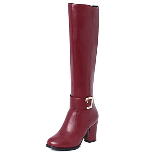 CUTEHEELS Damen Stiefel mit Blockabsatz Reißverschluss Langschaft Stiefel CUTEHEELS Damen Stiefel mit Blockabsatz Reißverschluss Langschaft Stiefel von CUTEHEELS