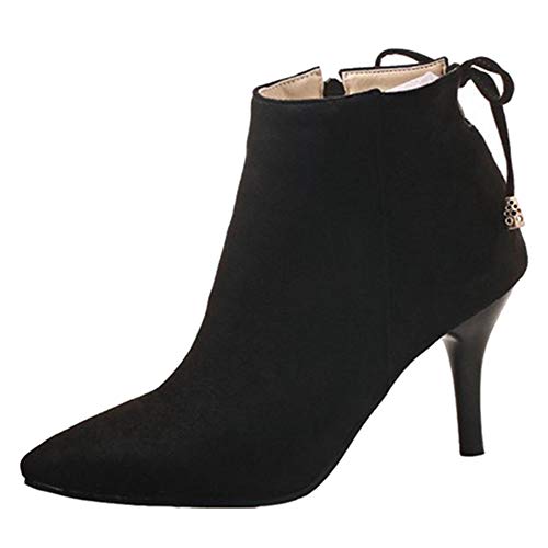 CUTEHEELS Damen Stiefeletten mit Absatz (Schwarz, 46 EU) von CUTEHEELS