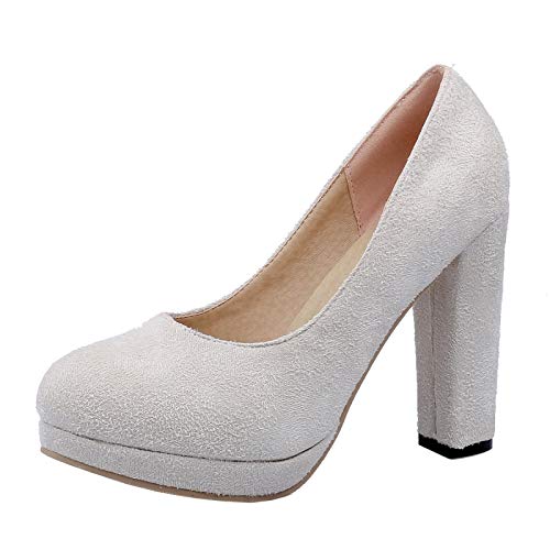 CUTEHEELS Einfache Damen High Heel Schuhe(HELLGRAU,37) von CUTEHEELS