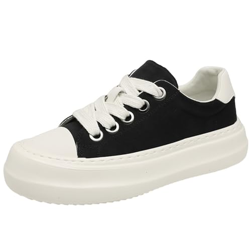 CUTEHEELS Freizeitschuhe - Komfortsohle mit Dicker Ferse für Stadtbummel Atmungsaktiv & Griffsohle (Schwarz, 42 EU) von CUTEHEELS