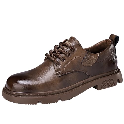 CUTEHEELS Herren Freizeitschuhe Mit Schnürung - Weiches Mikrofaser-Leder, rutschfeste Sohle & Bequem (Rotbraun, 39 EU) von CUTEHEELS