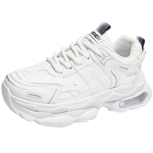 CUTEHEELS Herren Outdoor Retro Sportschuhe Turnschuhe/Stilvolle Lauf- und Wanderschuhe (Weiß, 41) von CUTEHEELS