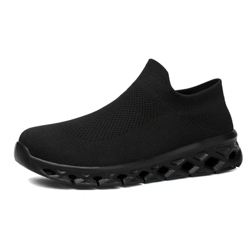 CUTEHEELS Herren- und Damenmode Slip-On Leichte Turnschuhe - Erhältlich in Warmen und Kalten Innenoptionen (Schwarz Kaltes Futter, 38 EU) von CUTEHEELS
