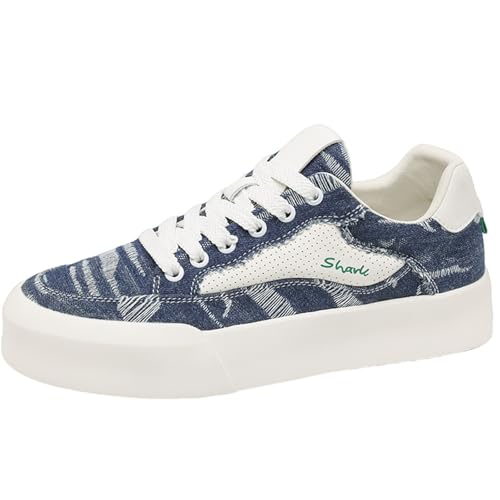CUTEHEELS Jeans Freizeit-Schuhe - Bequeme Sohle mit Stoßdämpfender Sohle und Rutschfestem Profil, Geeignet für Das Stadtleben (Beige Blau, 39 EU) von CUTEHEELS