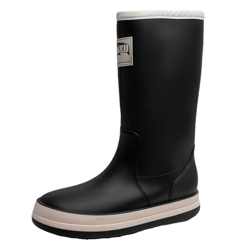 CUTEHEELS Wasserdichte, Flexible Yard-Stiefel für Herren und Damen, Abnehmbares Futter, Rutschfeste Regenstiefel für den Außenbereich(Schwarz, 36) von CUTEHEELS