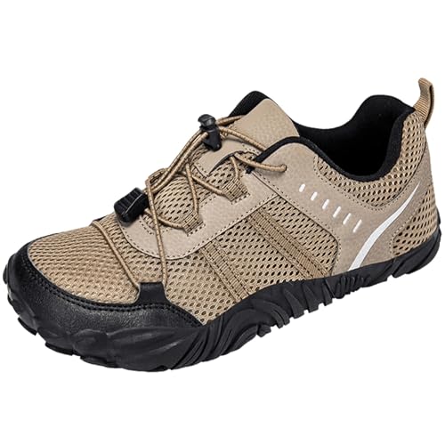 CUTEHEELS Wide Last Outdoor Wanderschuhe - Quick-Lock-System zum Wandern Atmungsaktives Mesh und Geländegängiger Grip (Khaki, 39 EU) von CUTEHEELS