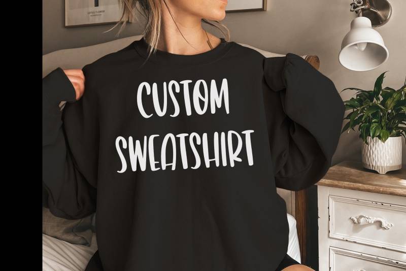 Benutzerdefinierte Sweatshirt Personalisierte Pullover Text Frauen Rundhalsausschnitt Paar Matching von CUTIEWITTYDESIGN