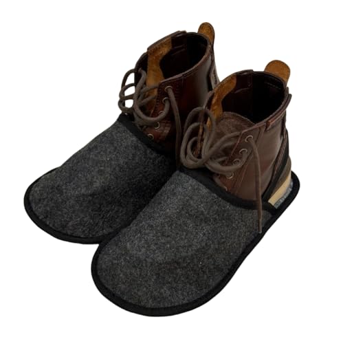 CUTSUGOK Filz Museumslipper Überschuhe Schuhüberzieher Überschuhe für Bodenschutz gegen Schmutz und Kratzer Handwerker Hausschuhe, dunkelgrau, 40/44 EU von CUTSUGOK