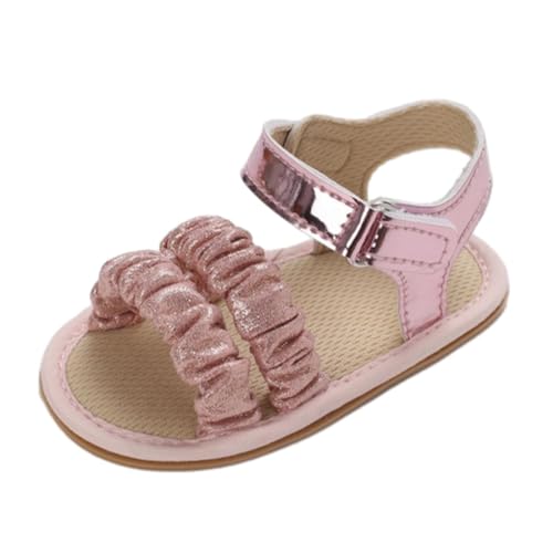 CUTeFiorino 35 Kinder Baby Mädchen Sandalen Rüschen Schleife Premium Weiche Sohle Offene Zehen Atmungsaktive Sommer Outdoor Schuhe Baby Sandalen 0 12 Monate Mädchen Sandalen Kinder 25 (Red, 22 Infant) von CUTeFiorino