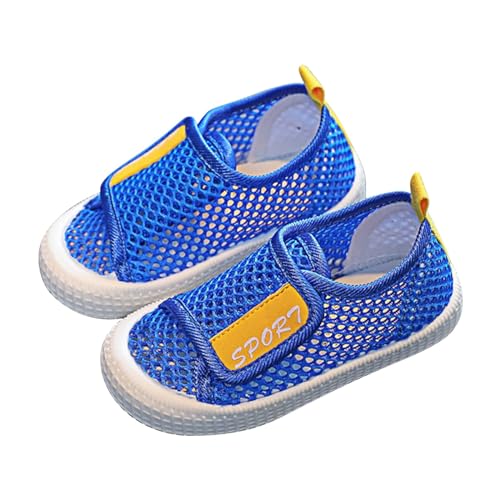 CUTeFiorino Babyschuhe Sandalen Junge Schuhe für Kinder, Mädchen, Kleinkinderschuhe, atmungsaktive Socken, weiche Sohle, rutschfest, verschleißfest, Kleinkind-Bodenschuhe, Schuhgröße (Blue, 23) von CUTeFiorino