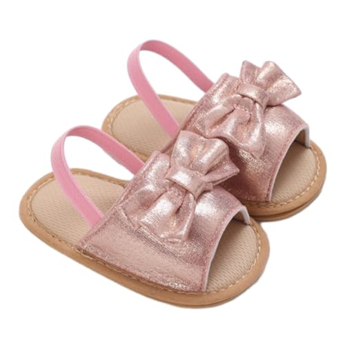 CUTeFiorino Blau Baby Kleinkind Kleinkind Baby Mädchen Sandalen Weiche Offene spitze Sommer Sandalen Flache Schuhe Für Den Sommer Glitzer (Red, 19 Infant) von CUTeFiorino