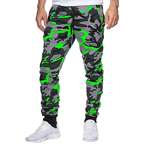 CUTeFiorino Camohose Herren Lange Jogginghose Tarnhose Klassisch Mode Stil Cargohose Warm Comfort Leicht Atmungsaktiv Freizeithose mit Taschen Drawstring Gummibund Regular Fit M-3XL von CUTeFiorino