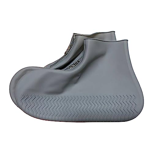 CUTeFiorino Damenschuhe Samt Verdickter, wasserdichter, rutschfester Regenschuhüberzug aus Silikon und tragbarer, rutschfester Regenschuhüberzug Damenschuhe 41,5 (Grey, 46) von CUTeFiorino