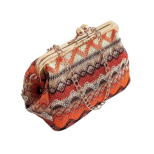 CUTeFiorino Hasp Damen Weben Handtaschen Strand Weibliche Rattan Geldbörse Taschen Zwei (C, One Size) von CUTeFiorino