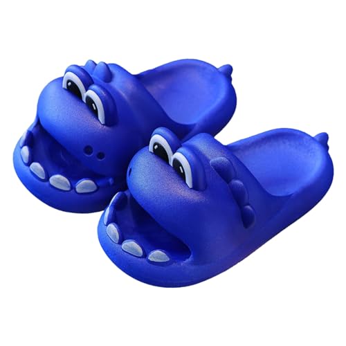 CUTeFiorino Hausschuhen Für Mädchen Flauschig Kleinkind Kinder Mädchen Cartoon Niedlich Strand Wasser rutschfeste Hausschuhe Schuhe Pantoletten Kinder 34 (Blue, 25 Toddler) von CUTeFiorino