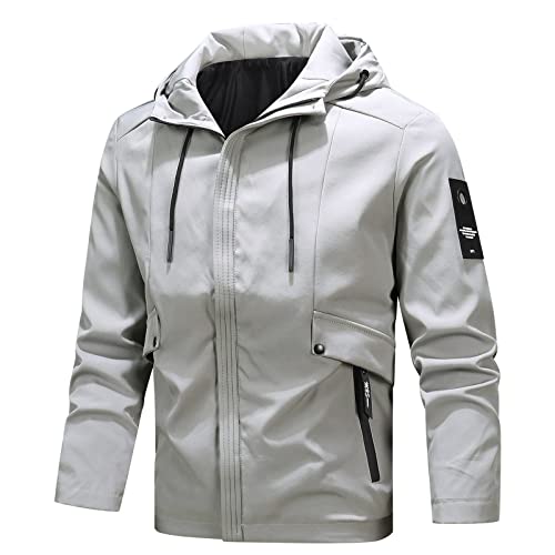 CUTeFiorino Herren Jacke Herbst Kapuzenjacke Mode Herbstjacke übergröße Softshelljacke Soft Bequem Zipjacke Versteckter Zipper Casual Bikerjacke für Herren Übergangsjacke Größe 3XL-7XL CUTeFiorino Herren Jacke Herbst Kapuzenjacke Mode Herbstjacke übergröße Softshelljacke Soft Bequem Zipjacke Versteckter Zipper Casual Bikerjacke für Herren Übergangsjacke Größe 3XL-7XL von CUTeFiorino