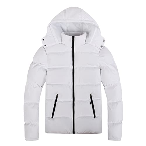 CUTeFiorino Herren warme Winterjacke mit Kapuze Steppjacke, Puffer-Jacke Baumwolle Winterparka mit Reißverschluss Winter Thermojacke Zip Taschen Herausnehmbares Kapuzen Sportjacke S-5XL von CUTeFiorino