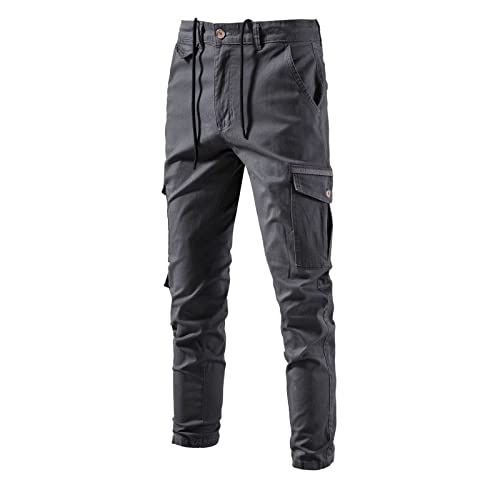 CUTeFiorino HosenträGer Herren Wanderhose Herren Lang Radhose Herren Lässige, atmungsaktive, einfarbige, vielseitige Hose für Herren, Cargohose von CUTeFiorino