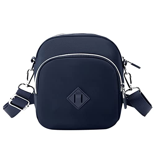 CUTeFiorino Kinderwagen Taschen Organizer Lässige Umhängetasche aus Nylon mit Blumenmuster für Damen, Umhängetasche, Messenger-Taschen, Sport-Gürteltasche Kleid Mit Taschen 46 (Dark Blue, One Size) von CUTeFiorino