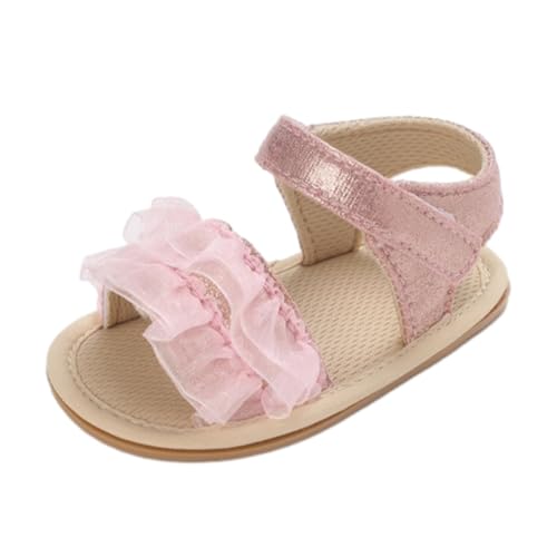 CUTeFiorino Light Baby Mädchen Sandalen Komfort Premium Sommer Outdoor Casual Strandschuhe mit Blumenschleife Kleinkind Mädchen Sommerschuhe Light (Red, 22 Infant) von CUTeFiorino