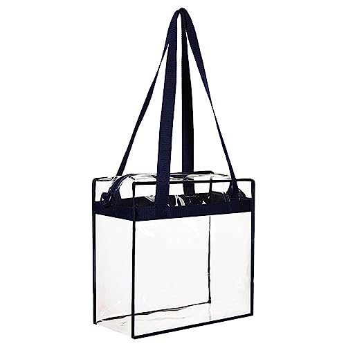 CUTeFiorino Ordner Taschen PVC-transparente Tasche, quadratisch, große Kapazität, Reise-Aufbewahrungstasche, Umhängetasche Hand Taschen Für Damen (BU1, One Size) von CUTeFiorino