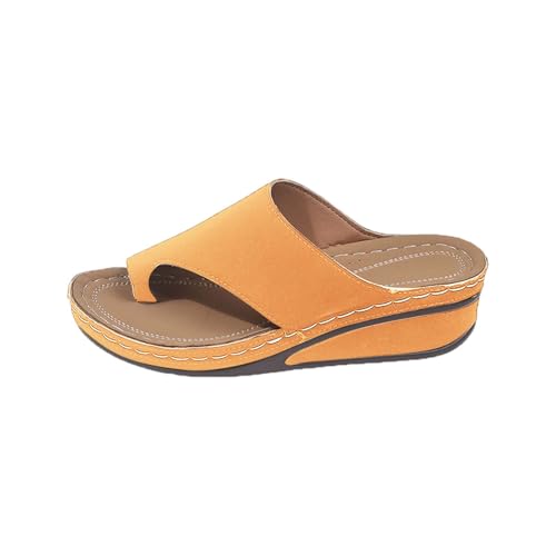 CUTeFiorino Orthopädische Zehentrenner Sandalen Damen Sommer Flip Flops Mit Fußbett Pantoffeln Elegant Sommerschuhe Schlappen Bequem Sandaletten Barfuss Schuhe Slippers Freizeit Damen-Hausschuhe von CUTeFiorino