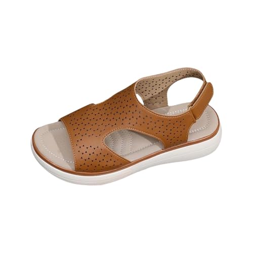 CUTeFiorino Sandalen Damen Sommer Outdoor Orthopädische Sandaletten Weiche Sohlen Leichte Turnschuhe Open Toe Wedges Strand Dicke Boden Schuhe Atmungsaktiv Sandaletten Rutschfeste Freizeitschuhe von CUTeFiorino
