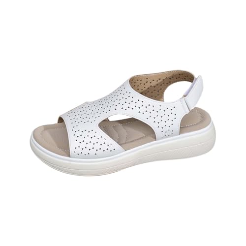 CUTeFiorino Sandalen Damen Sommer Outdoor Orthopädische Sandaletten Weiche Sohlen Leichte Turnschuhe Open Toe Wedges Strand Dicke Boden Schuhe Atmungsaktiv Sandaletten Rutschfeste Freizeitschuhe von CUTeFiorino