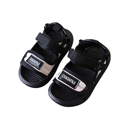 CUTeFiorino Sandalen Jungs 21 Strandkissen Hausschuhe Mode Reise für Kinder Kissen Wolke Rutschen rutschfeste schnell trocknende Dusche Badezimmer Sandalen Sandalen Kinder (Black, 12-18 Months) von CUTeFiorino